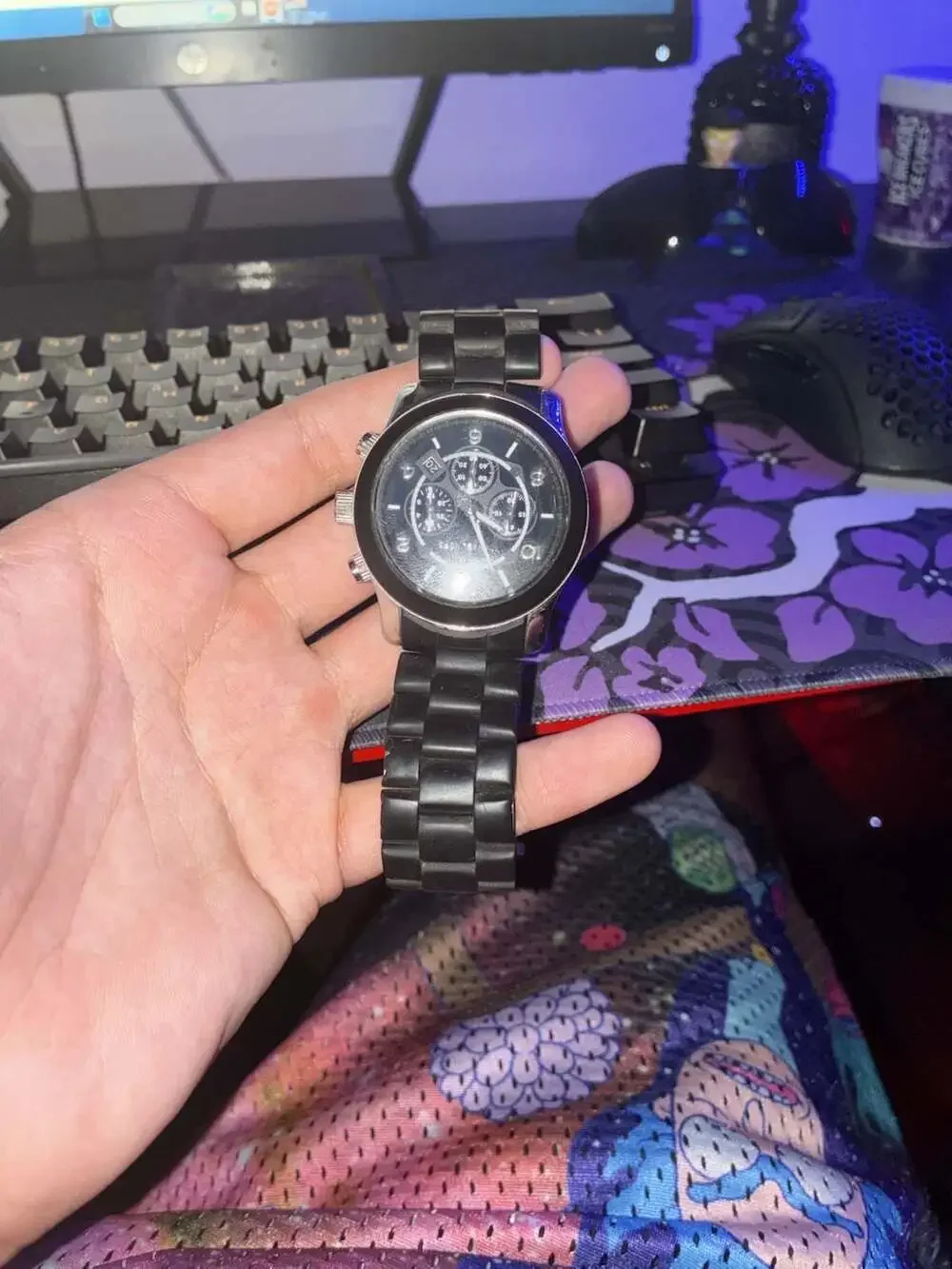 Michael Kors Runway Chronograph Black Dial Men's Watch MK8107